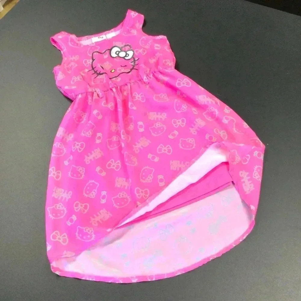 Girls Hello Kitty sleeveless Dress Pink 6/6X